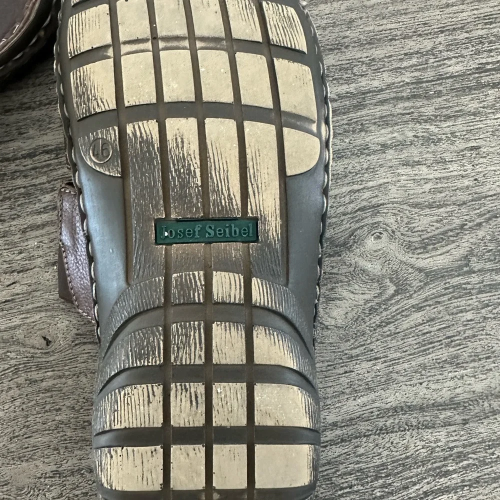 Josef Seibel Dark Brown Leather Sandals
